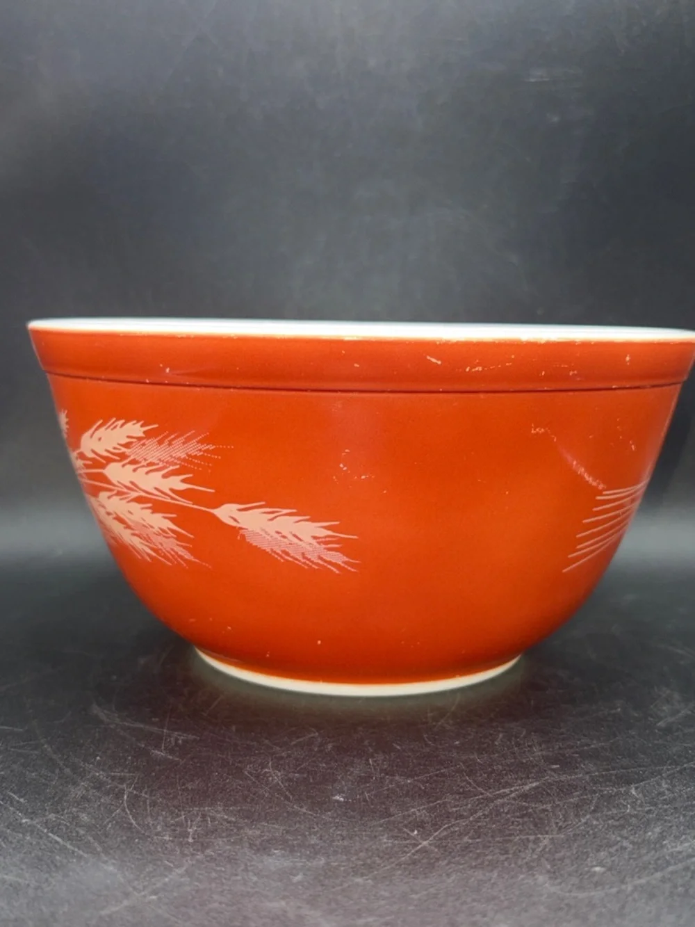 Vintage Pyrex Autumn Harvest Wheat 402 Mixing Bowl Nesting Bowl Kitchenware